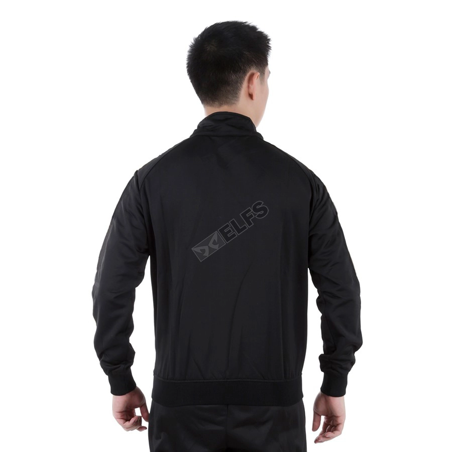 JAKET TRAINING Jaket Training Olahraga Fullzip Stripe Emas 105D12 Hitam 2 jtl_poly_stripe_emas_105d12_hx_1