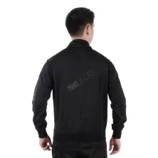 JAKET TRAINING Jaket Training Olahraga Fullzip Stripe Emas 105D12 Hitam