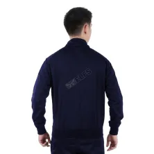 JAKET TRAINING Jaket Training Olahraga Fullzip Stripe Silver 105D12 Biru Dongker