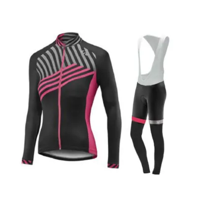 JERSEY Setelan Jersey Sepeda Wanita LIV Lengan Panjang + Celana Bib MTB Roadbike 01 Pink Tua 1 jyt_set_sepeda_cewe_singlet_01_pt0