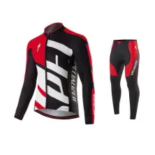 JERSEY Setelan Jersey Sepeda Specialized Lengan Panjang  Celana Padding MTB Roadbike 03 Hitam