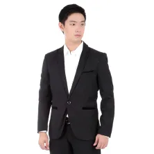 JAS / BLAZER Jas Formal Twill Pocket Beludru 1665 Hitam