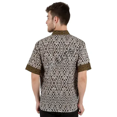 KEMEJA BATIK PENDEK Kemeja Batik Pendek Katun 5E17010 Hitam 2 kfbd_batik_katun_5e17010_hx_1