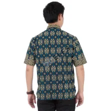 KEMEJA BATIK PENDEK Kemeja Batik Pendek Katun 6O3 Tosca