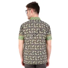 KEMEJA BATIK PENDEK Kemeja Batik Pendek Katun 6S1704 Hijau Muda