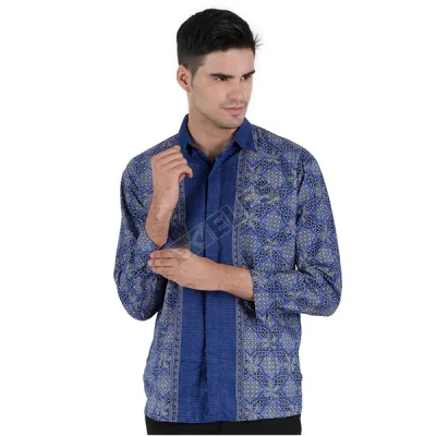 KEMEJA BATIK PANJANG Kemeja Batik Panjang Katun 8F17007 Biru Tua 1 kfbj_batik_katun_8f17007_bt_0