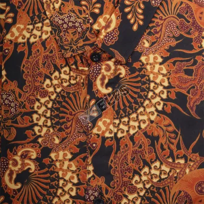 KEMEJA BATIK PANJANG KEMEJA PRIA BATIK SONGKET LENGAN PANJANG SLIMFIT TERMURAH M-XL 12 KREM 4 kfbj_batik_songket_12_cr3