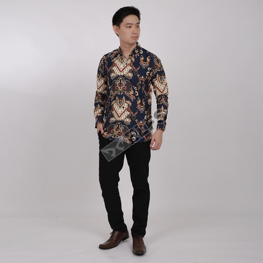 KEMEJA BATIK PANJANG KEMEJA PRIA BATIK SONGKET LENGAN PANJANG SLIMFIT TERMURAH M-XL 13 COKLAT MUDA 3 kfbj_batik_songket_13_cm2