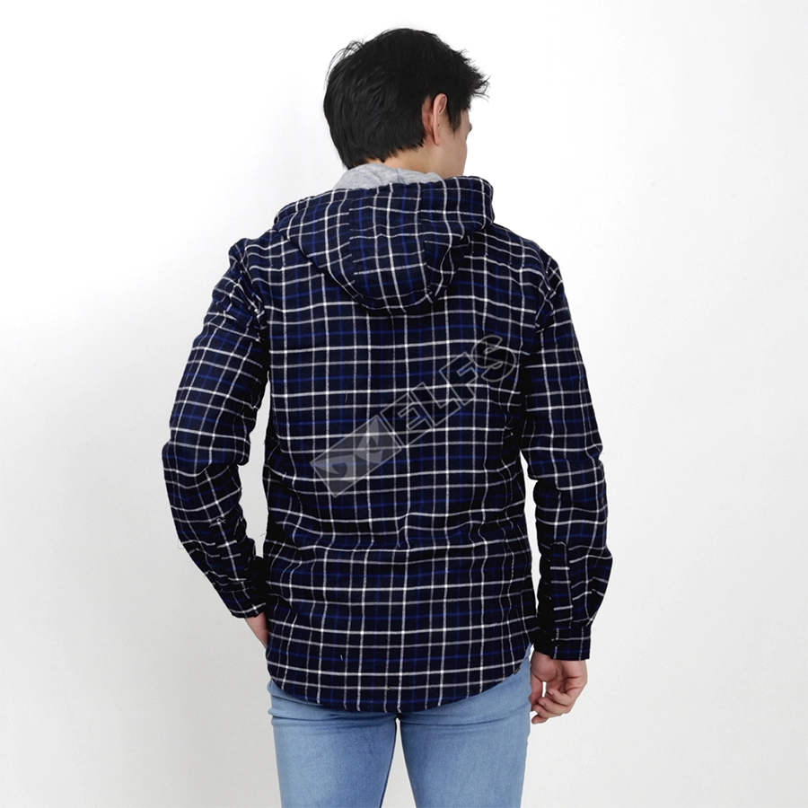 KEMEJA PANJANG KEMEJA FLANEL PRIA HOODIE LENGAN PANJANG MOTIF KOTAK 02 ABU MUDA - BIRU DONGKER 3 kffj_flanel_hoodie_02am_bd2