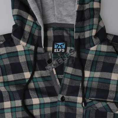 KEMEJA PANJANG KEMEJA FLANEL PRIA HOODIE LENGAN PANJANG MOTIF KOTAK 03 ABU MUDA - HIJAU TUA 4 kffj_flanel_hoodie_03am_it3