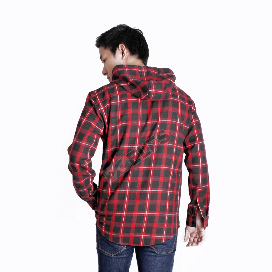 KEMEJA PANJANG KEMEJA FLANEL PRIA HOODIE LENGAN PANJANG MOTIF KOTAK 08 ABU MUDA MERAH CABE 2 kffj_flanel_hoodie_08am_mc1