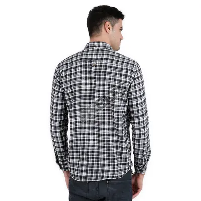 KEMEJA PANJANG Kemeja Panjang Pria Flanel Stripe 3F17021 Hitam 2 kffj_flanel_stripe_3f17021_hx_1