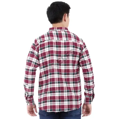 KEMEJA PANJANG Kemeja Panjang Pria Flanel Tartan 3S3 Maroon 2 kffj_flanel_tartan_3s3_mo_1