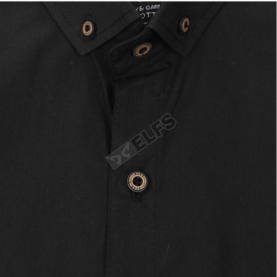 KEMEJA PENDEK Kemeja Pendek Pria Katun Brown Button 2S Hitam 3 kfsd_cotton_brown_button_2s_hx_2