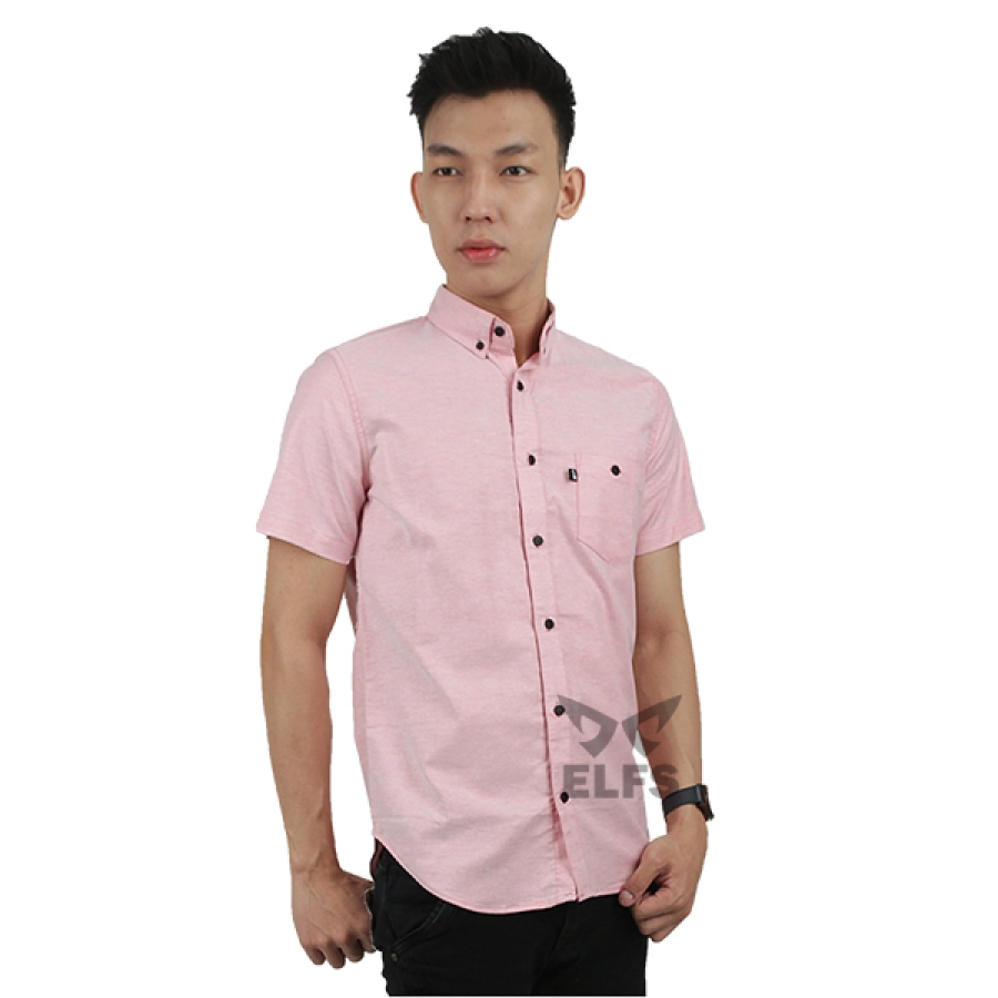 KEMEJA PENDEK Kemeja Pendek Pria Oxford Premium Basic Pink Muda 1 kfsd_oxford_premium_basic_pm_0