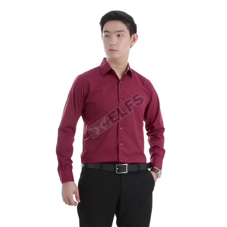 KEMEJA PANJANG Kemeja Panjang Pria Reversible Cuff Maroon 1 kfsj_greyson_reversible_cuff_mo_0