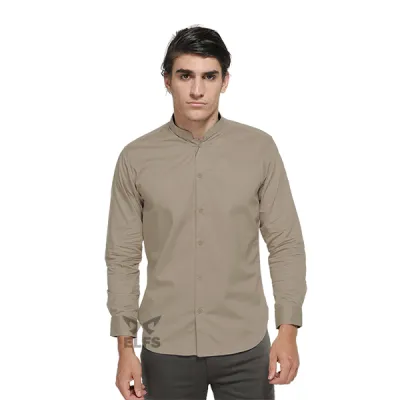 KEMEJA PANJANG Kemeja Panjang Pria Twill Kerah 2in1 Khaki 1 kfsj_twill_kerah_2in1_kh_0