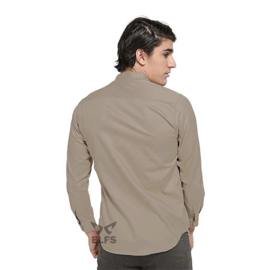 KEMEJA PANJANG Kemeja Panjang Pria Twill Kerah 2in1 Khaki 4 kfsj_twill_kerah_2in1_kh_3