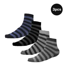 KAOS KAKI CASUAL PENDEK Kaos Kaki Pendek Semata kaki Katun Ankle Socks Motif Murah Line 02 3Pcs Mix