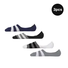 KAOS KAKI TERSEMBUNYI KAOS KAKI HIDDEN KATUN ANTISLIP INVISIBLE SOCKS MURAH 3PCS ABU MUDA