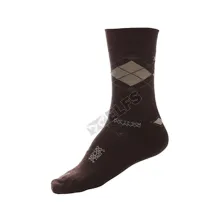 KAOS KAKI CASUAL PANJANG Kaos Kaki Panjang Casual Socks Argyle Polos HC112 Coklat Tua