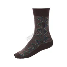 KAOS KAKI CASUAL PANJANG Kaos Kaki Panjang Casual Socks Argyle Salur HC122 Coklat Tua