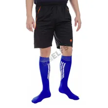 KAOS KAKI SPORT PANJANG Kaos Kaki Sepak Bola Soccer Socks HF10A Stripe Biru Tua