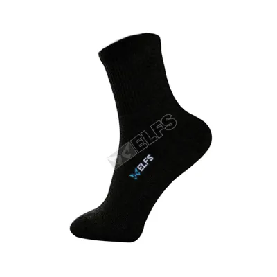 KAOS KAKI CASUAL PANJANG Kaos Kaki Panjang Casual Socks Katun Polos Hitam 1 kkj_simple_cotton_hx0