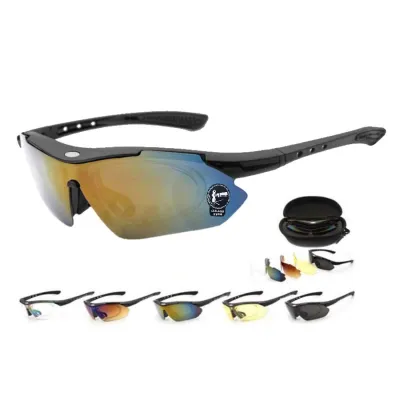 KACAMATA KOREA & SPORT Kacamata Sepeda 5 Lensa Polarized Night Vision Sport Sunglasses Hitam 1 km1_sepeda_5_lensa_hx0