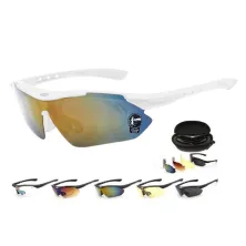 KACAMATA KOREA & SPORT Kacamata Sepeda 5 Lensa Polarized Night Vision Sport Sunglasses Putih