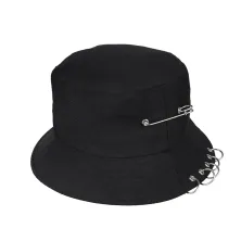 TOPI FEDORA / BUCKET Topi Bucket Hat GDragon Ring Unisex Korean Hat Hitam