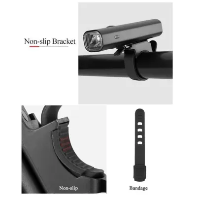 KARABINER Lampu Depan Sepeda Rockbros USB Reachargerable 2000mAh 400 Lumens Hitam 5 lampu_senter_sepeda_hx4