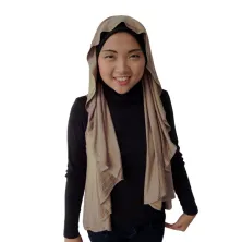 HIJAB Jilbab Hoody Coklat Muda