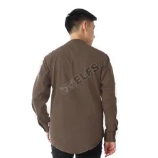 KEMEJA KOKO/JUBAH Premium Moslem Wear Kemeja Koko Panjang Linen 001 Coklat Tua