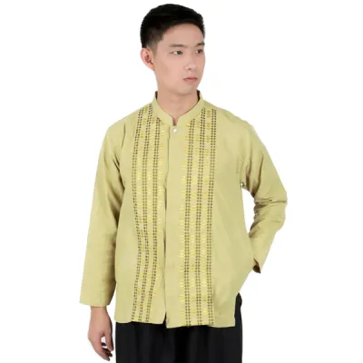 KEMEJA KOKO/JUBAH Baju Muslim Kemeja Koko Panjang Katun 1F17044 Hijau Muda 1 msm_baju_koko_panjang_1f17044_im_0