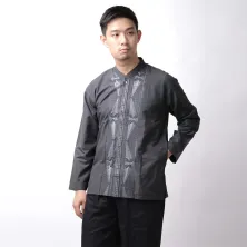 KEMEJA KOKO/JUBAH Baju Muslim Kemeja Koko Panjang Katun 20001 Abu Tua