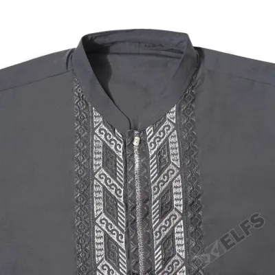 KEMEJA KOKO/JUBAH Baju Muslim Kemeja Koko Pendek 0F17056 Abu Tua 3 msm_baju_koko_pendek_0f17056_at_2