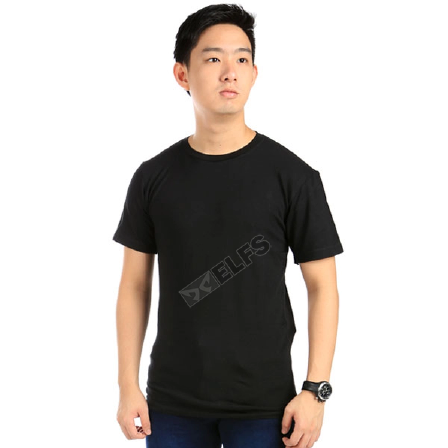 KAOS POLOS Kaos Pria Katun Tshirt Basic Hitam 1 ok_basic_hx_0_copy