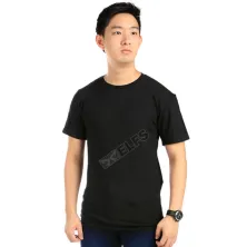 KAOS POLOS Kaos Pria Katun Tshirt Basic Hitam