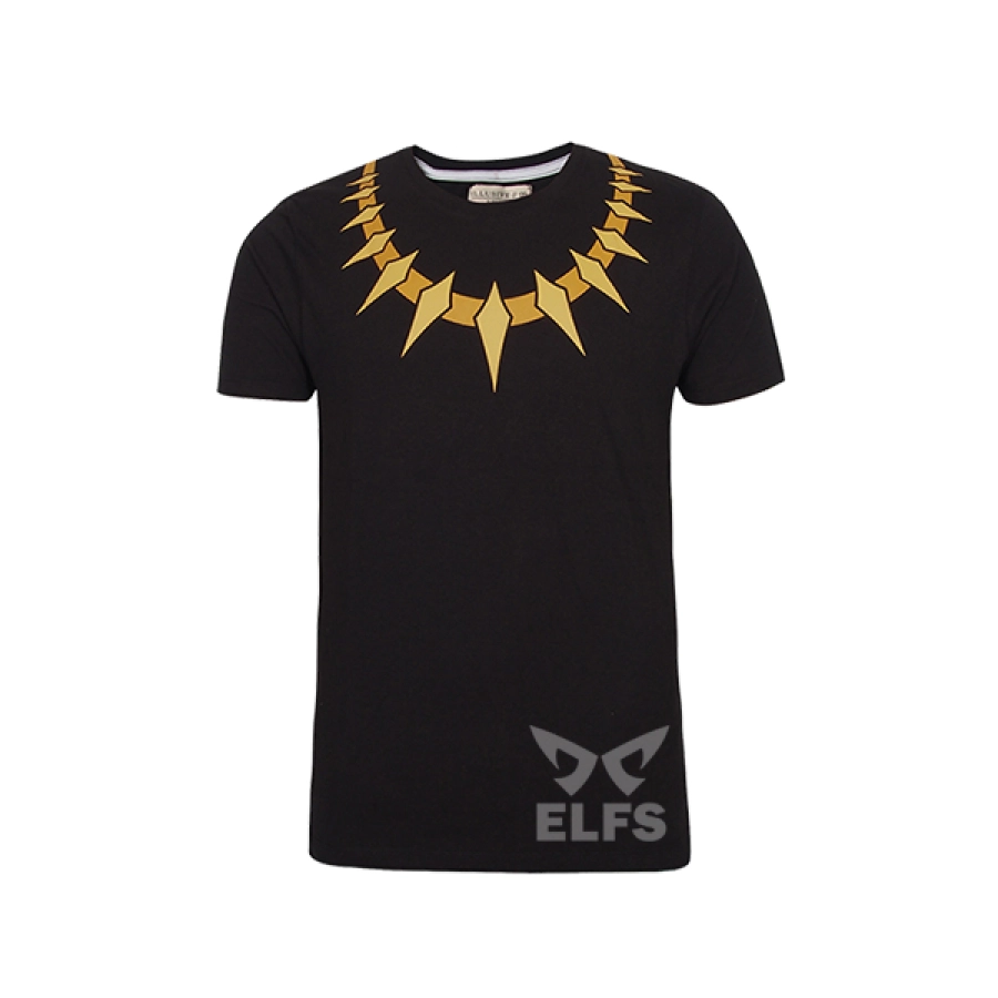 KAOS MOTIF Kaos Pria Katun Tshirt Blackpanther Wakanda Oranye Hitam 1 ok_cotton_blackpanther_or_hx_0