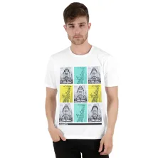 KAOS MOTIF Kaos Pria Katun Tshirt City Putih