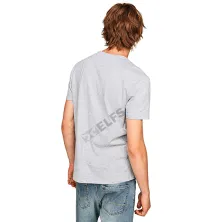 KAOS KANTONG Kaos Pria Katun Tshirt Combed 20S Slimfit Pocket Abu Muda