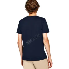 KAOS KANTONG Kaos Pria Katun Tshirt Combed 20S Slimfit Pocket Biru Dongker