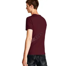 KAOS KANTONG Kaos Pria Katun Tshirt Combed 20S Slimfit Pocket Maroon