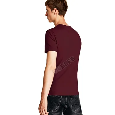 KAOS KANTONG Kaos Pria Katun Tshirt Combed 20S Slimfit Pocket Maroon 2 ok_cotton_combed_20s_slimfit_pocket_mo_1_copy