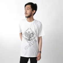 KAOS MOTIF KAOS PRIA ONECK PENDEK KATUN GARUDA CENTRE TSHIRT OBLONG PUTIH