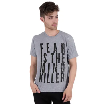 KAOS MOTIF Kaos Pria Katun Tshirt Fear is the Mind Abu Tua 1 ok_cotton_fear_is_the_mind_at_0