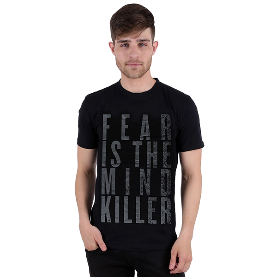 KAOS MOTIF Kaos Pria Katun Tshirt Fear is the Mind Hitam 1 ok_cotton_fear_is_the_mind_hx_0