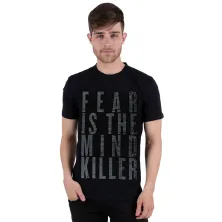 KAOS MOTIF Kaos Pria Katun Tshirt Fear is the Mind Hitam