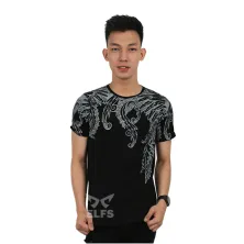 KAOS MOTIF Kaos Pria Katun Tshirt Half Dayak Hitam